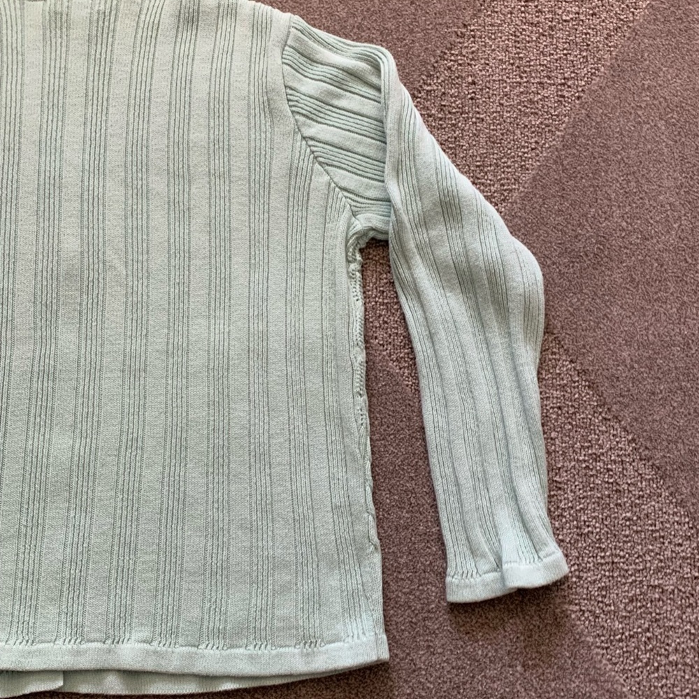 Classic Elements Mint Colored Button Front Sweater - image 4